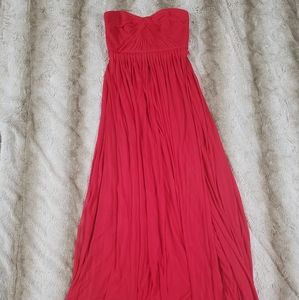David's Bridal Cherry Red Bridesmaid Dress